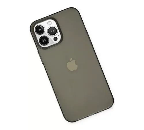 Apple iPhone 14 Pro Kılıf Pc Sert Şeffaf Kapak - Siyah