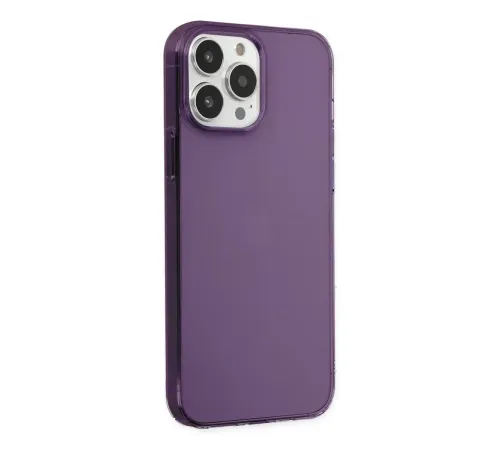 Apple iPhone 14 Pro Kılıf Pc Sert Şeffaf Kapak - Mor