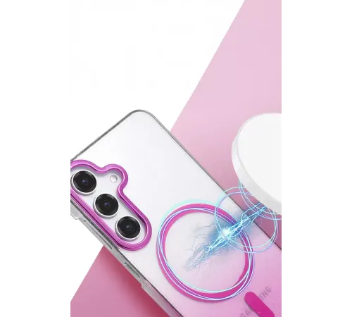 Samsung Galaxy S25 Glossy Magsafe Kapak - Mor