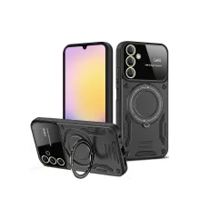 Samsung Galaxy A05S Kılıf Joy Lens Standlı Kapak - Siyah