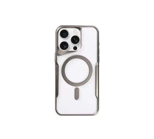 Apple iPhone 11 Pro Max Kılıf Boyi Magsafe Silikon Kapak - Titan Gri