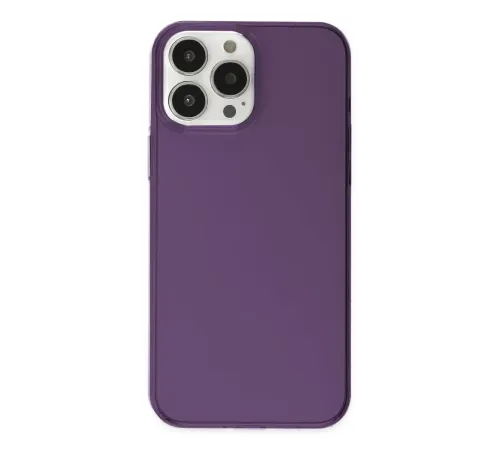 Apple iPhone 14 Pro Max Kılıf Pc Sert Şeffaf Kapak - Mor