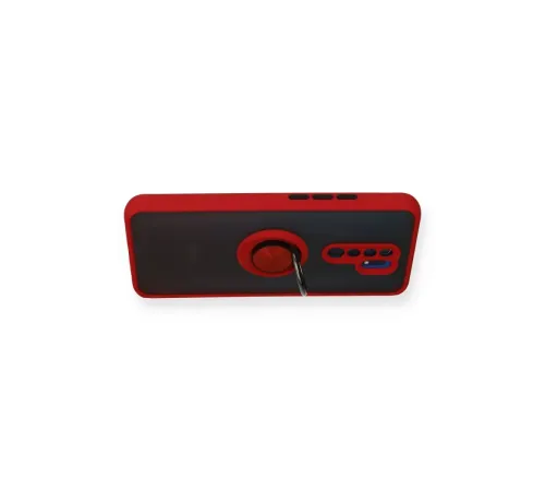 Xiaomi Redmi 9 Kılıf Montreal Yüzüklü Silikon Kapak - Kırmızı