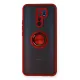 Xiaomi Redmi 9 Kılıf Montreal Yüzüklü Silikon Kapak - Kırmızı