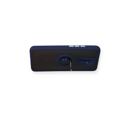 Xiaomi Redmi 9 Kılıf Montreal Yüzüklü Silikon Kapak - Lacivert