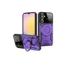 Samsung Galaxy A35 5G Kılıf Joy Lens Standlı Kapak - Mor