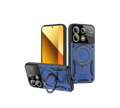 Xiaomi Redmi Note 13 4G Kılıf Joy Lens Standlı Kapak - Lacivert