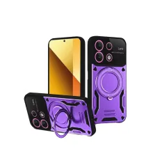Xiaomi Redmi Note 13 4G Kılıf Joy Lens Standlı Kapak - Mor