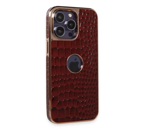 Apple iPhone 13 Pro Max Kılıf Snake Kapak - Bordo