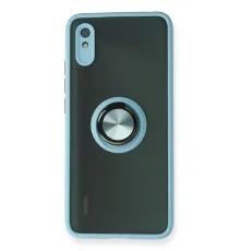 Xiaomi Redmi 9A Kılıf Montreal Yüzüklü Silikon Kapak - Buz Mavi