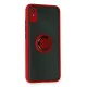 Xiaomi Redmi 9A Kılıf Montreal Yüzüklü Silikon Kapak - Kırmızı