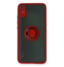 Xiaomi Redmi 9A Kılıf Montreal Yüzüklü Silikon Kapak - Kırmızı