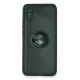 Xiaomi Redmi 9A Kılıf Montreal Yüzüklü Silikon Kapak - Yeşil