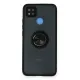 Xiaomi Redmi 9C Kılıf Montreal Yüzüklü Silikon Kapak - Siyah