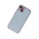 Apple iPhone 14 Plus Kılıf Coco Deri Silikon Kapak - Sky Blue