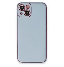 Apple iPhone 14 Plus Kılıf Coco Deri Silikon Kapak - Sky Blue