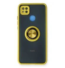 Xiaomi Redmi 9C Kılıf Montreal Yüzüklü Silikon Kapak - Sarı