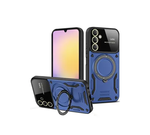 Samsung Galaxy A54 5G Kılıf Joy Lens Standlı Kapak - Lacivert