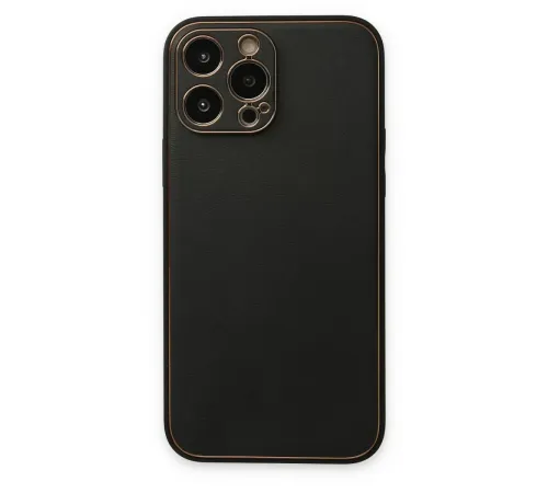 Apple iPhone 14 Pro Kılıf Coco Deri Silikon Kapak - Siyah