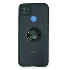 Xiaomi Redmi 9C Kılıf Montreal Yüzüklü Silikon Kapak - Yeşil
