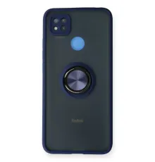 Xiaomi Redmi 9C Kılıf Montreal Yüzüklü Silikon Kapak - Lacivert