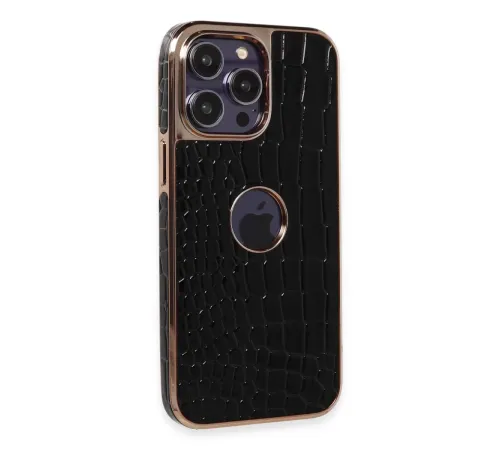 Apple iPhone 14 Pro Kılıf Snake Kapak - Siyah