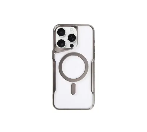 Apple iPhone 14 Pro Kılıf Boyi Magsafe Silikon Kapak - Titan Gri