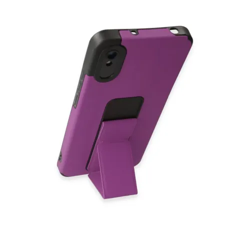 Xiaomi Redmi 9A Kılıf Mega Standlı Silikon - Mor