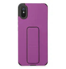 Xiaomi Redmi 9A Kılıf Mega Standlı Silikon - Mor