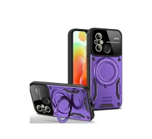 Xiaomi Redmi 12C Kılıf Joy Lens Standlı Kapak - Mor