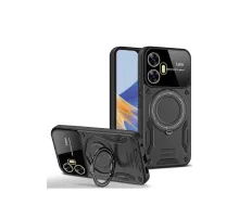 Realme C55 Kılıf Joy Lens Standlı Kapak - Siyah