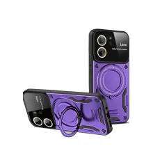 Xiaomi Mi 13T Pro Kılıf Joy Lens Standlı Kapak - Mor