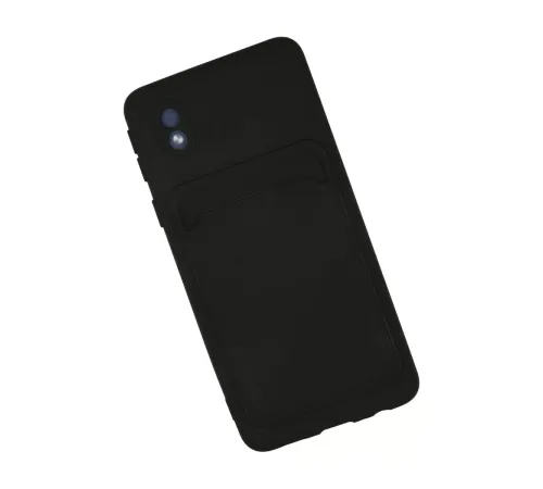 Samsung Galaxy A01 Core Kılıf Kelvin Kartvizitli Silikon - Siyah