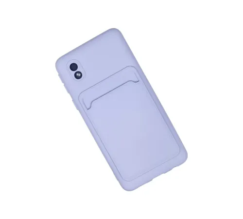 Samsung Galaxy A01 Core Kılıf Kelvin Kartvizitli Silikon - Lila
