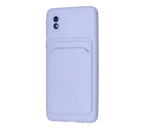 Samsung Galaxy A01 Core Kılıf Kelvin Kartvizitli Silikon - Lila
