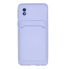 Samsung Galaxy A01 Core Kılıf Kelvin Kartvizitli Silikon - Lila