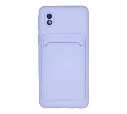 Samsung Galaxy A01 Core Kılıf Kelvin Kartvizitli Silikon - Lila