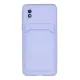 Samsung Galaxy A01 Core Kılıf Kelvin Kartvizitli Silikon - Lila