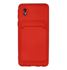 Samsung Galaxy A01 Core Kılıf Kelvin Kartvizitli Silikon - Kırmızı