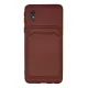 Samsung Galaxy A01 Core Kılıf Kelvin Kartvizitli Silikon - Bordo
