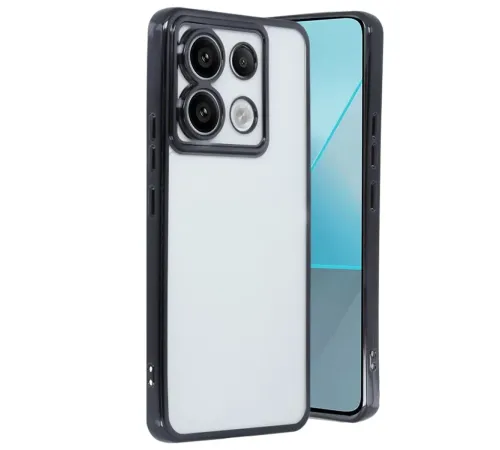 Xiaomi Poco X6 Kılıf Lensli Silikon - Siyah