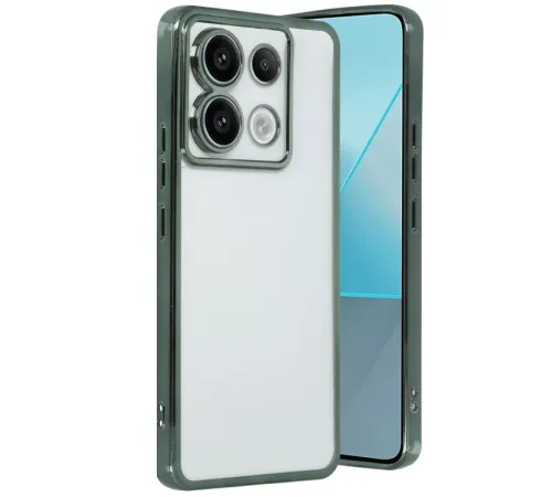 Xiaomi Poco X6 Kılıf Lensli Silikon - Yeşil