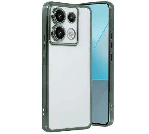 Xiaomi Poco X6 Kılıf Lensli Silikon - Yeşil