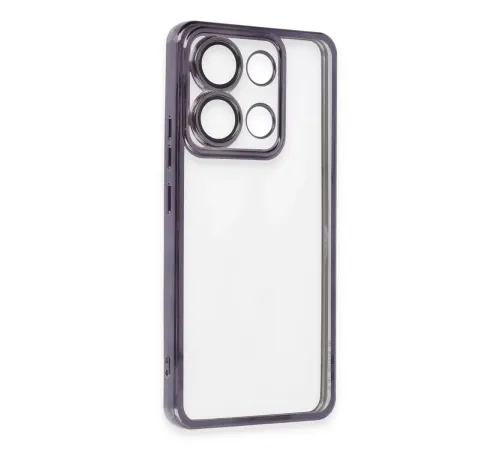 Xiaomi Poco X6 Kılıf Lensli Silikon - Mor