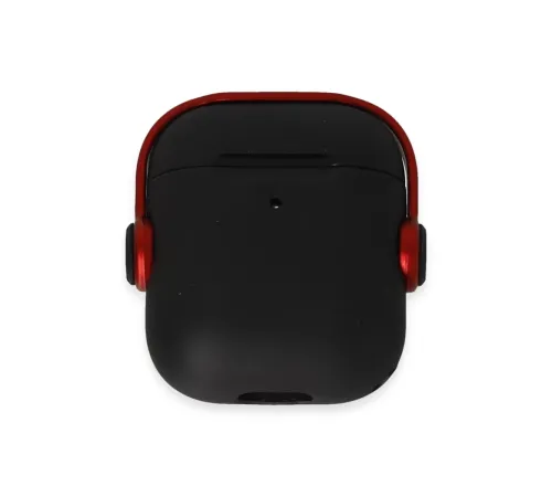 Apple Airpods 2 (2.nesil) Cool Kılıf - Siyah-Kırmızı