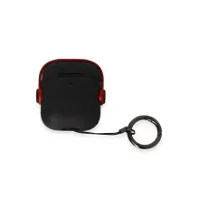 Apple Airpods 2 (2.nesil) Cool Kılıf - Siyah-Kırmızı