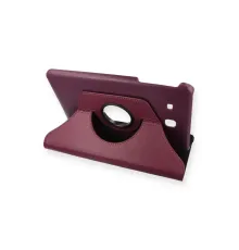 Samsung Galaxy T560 Tab E 9.7 Kılıf 360 Tablet Deri Kılıf - Mürdüm