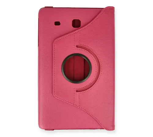 Samsung Galaxy T560 Tab E 9.7 Kılıf 360 Tablet Deri Kılıf - Pembe