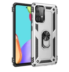 Samsung Galaxy A33 5G Kılıf Sofya Yüzüklü Silikon Kapak - Gümüş