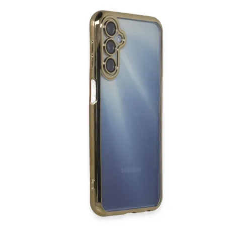 Samsung Galaxy A25 5G Kılıf Lensli Silikon - Gold
